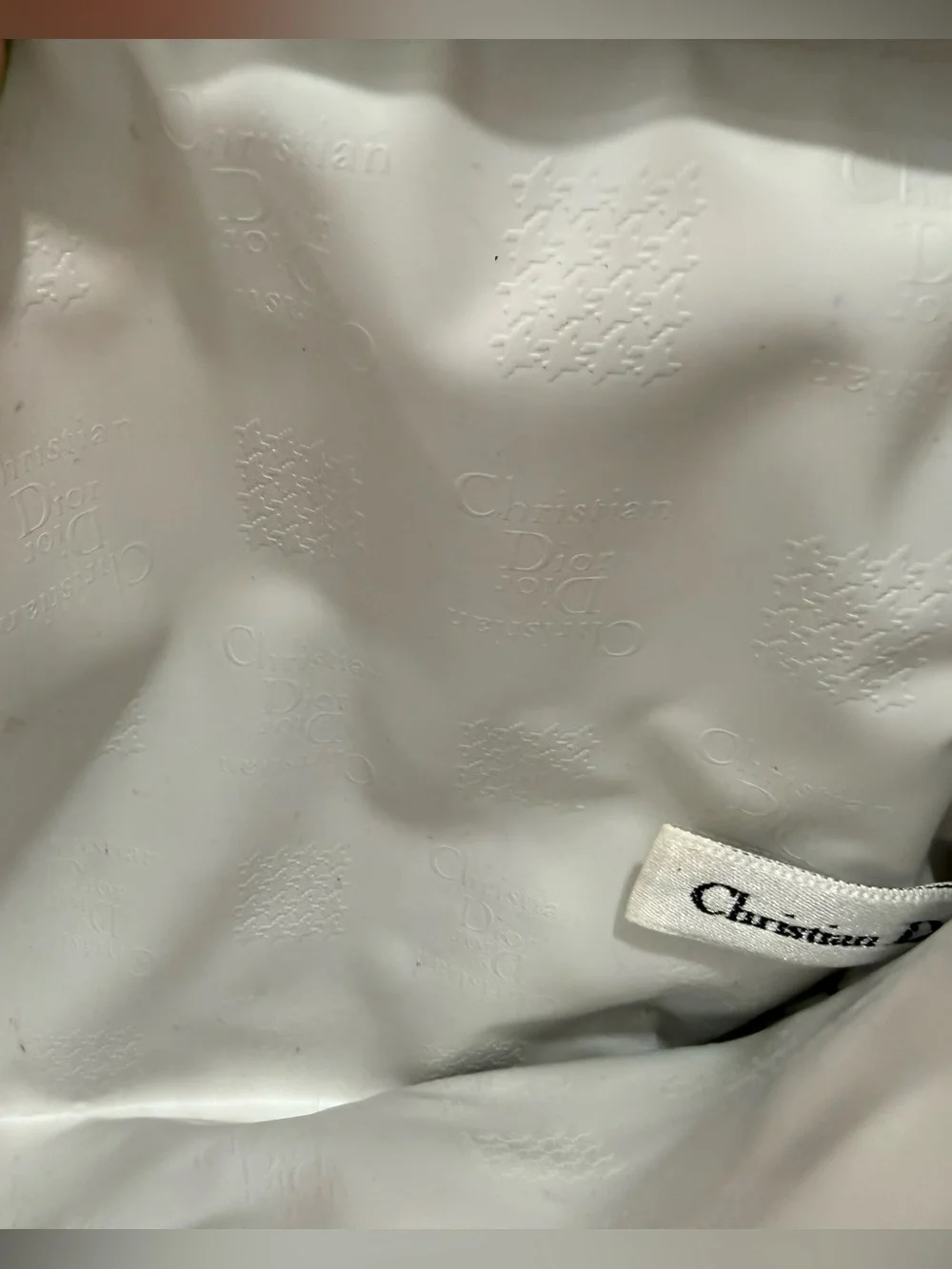 Christian Dior Vintage Women Floral Canvas Chain Strap Converted Crossbody Bag